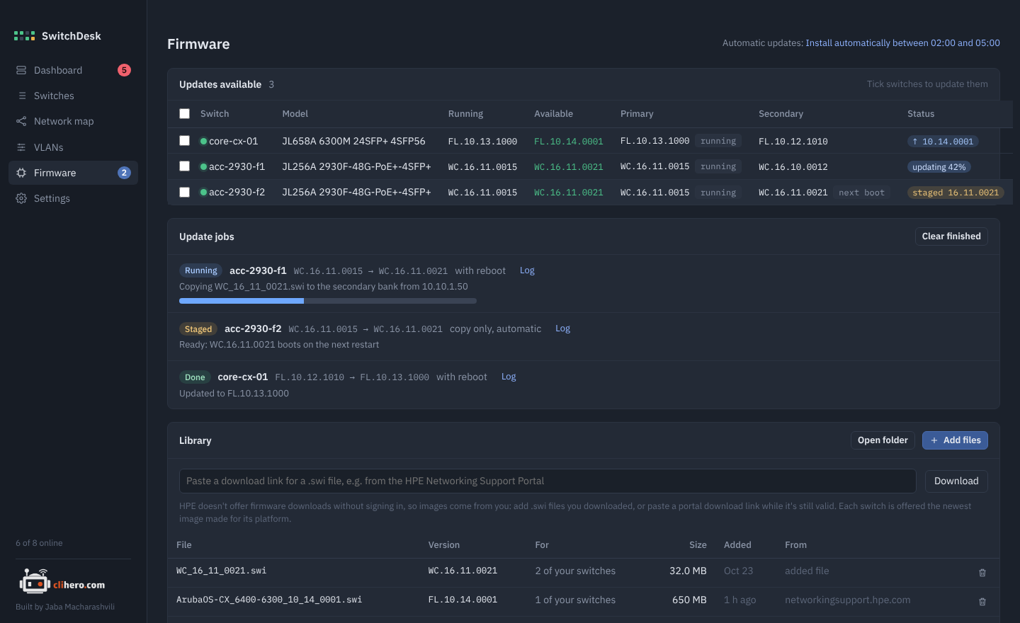 Firmware page