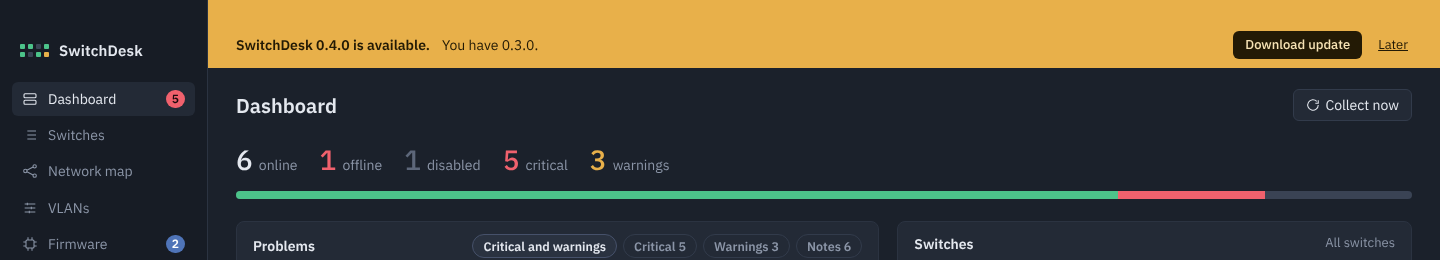 Update bar